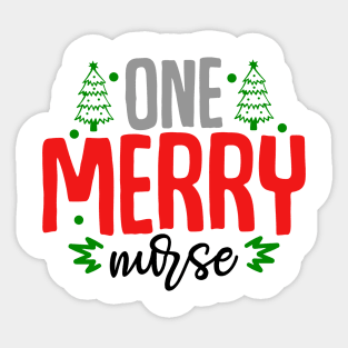 One merry nurse Sticker